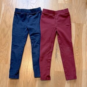 Crewcuts 2-pack Kids Navy and Burgundy cozy everyday Leggings size 6